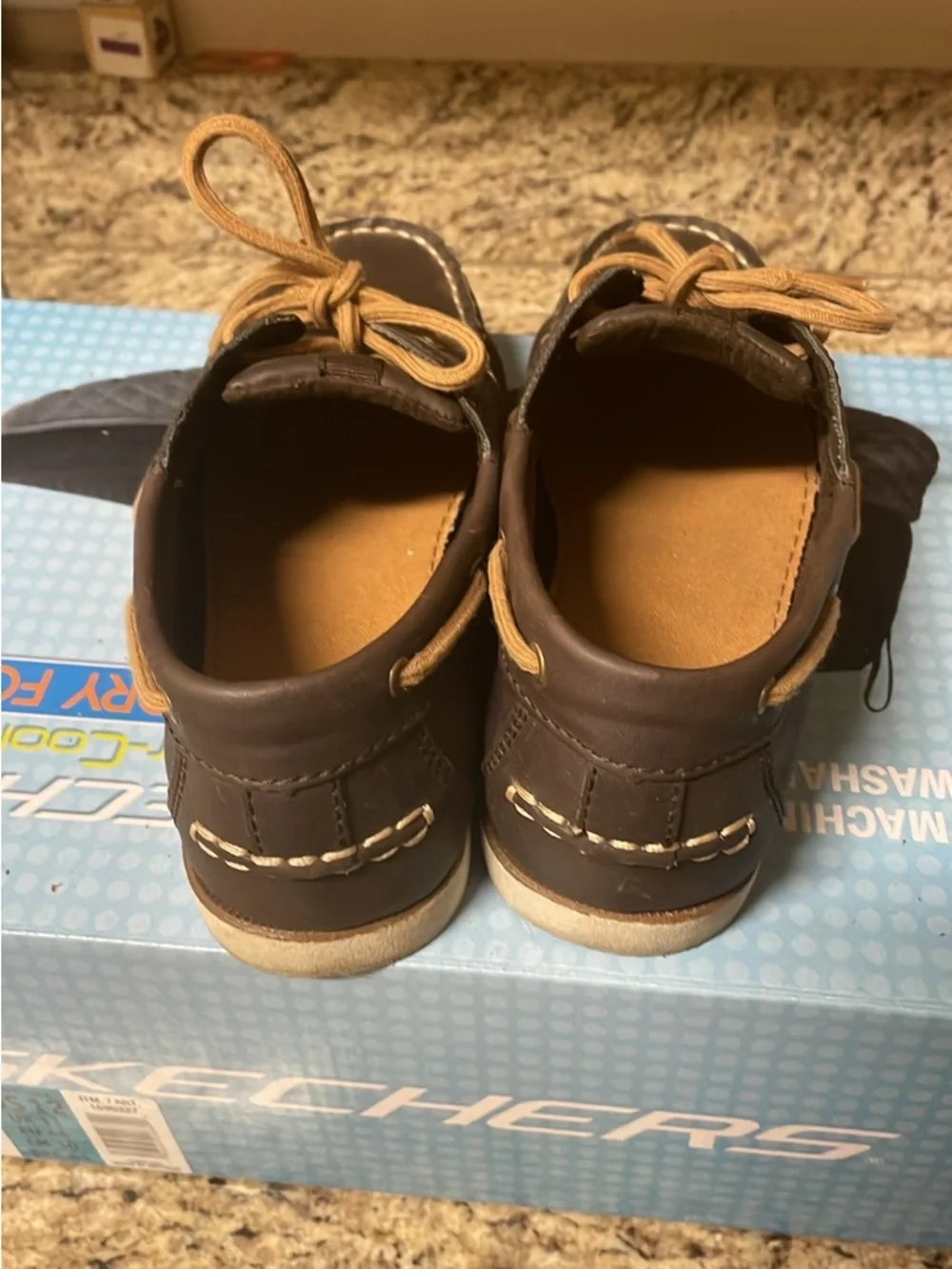 Sonoma Boys Brown Moccasin Boat Shoes with Tan Laces